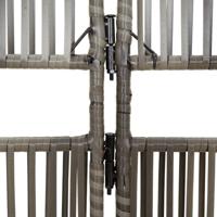 Kamerscherm 5 panelen poly rattan grijs - thumbnail