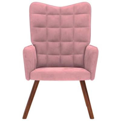 Relaxstoel fluweel roze Relaxstoel fluweel roze