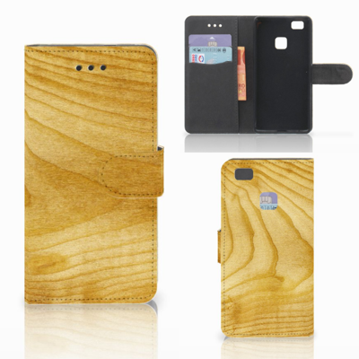 Huawei P9 Lite Book Style Case Licht Hout Huawei P9 Lite Book Style Case Licht Hout