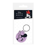 Disney - Minnie Mouse Face Rubber Keychain - thumbnail