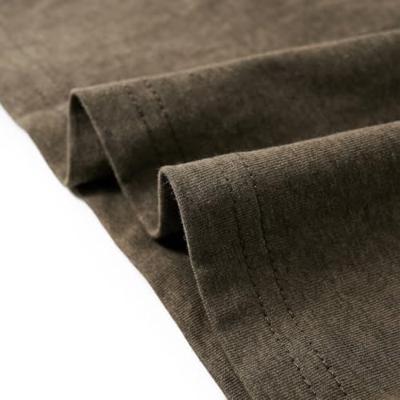 Kindershirt met lange mouwen doelprint 116 gemleerd kakikleur