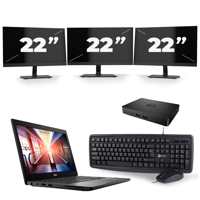 Dell Latitude 7290 - Intel Core i5-8e Generatie - 12 inch - 16GB RAM - 256GB SSD - Windows 11 + 3x 22 inch Monitor - thumbnail