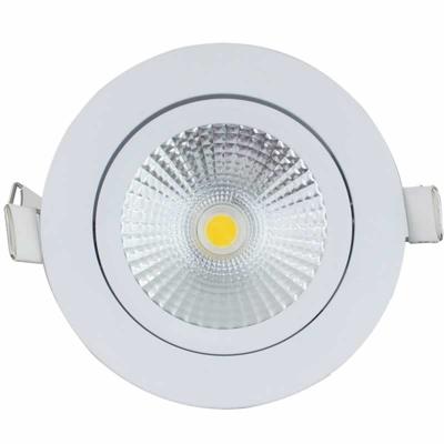 LED inbouwspot wit 550 lumen 12W 2000K-3000K breedstralend 60° 26mm hoog diameter 104mm IP54