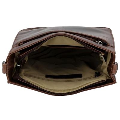 Hide & stitches next navajo schoudertas-Dark Brown