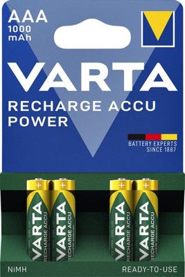 Batterij oplaadb varta aaa hr3 1000mah ready2use | 10 stuks