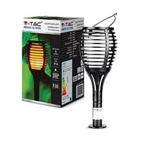 V-TAC VT-719 Solar Flame Wandlamp - IP44 - 0,45W - 5 Lumen - 2200K - thumbnail