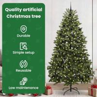 VidaXL Kunstkerstboom met 300 led groen 240 cm pvc en metaal - thumbnail