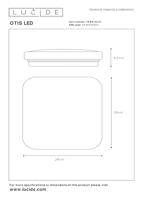 Lucide OTIS - Plafonnière - LED - 1x20W 3000K - Opaal - thumbnail