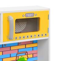 VidaXL Kinderspeelkeuken 80x30x85 cm mdf meerkleurig - thumbnail