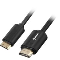 Sharkoon hdmi > mini-hdmi 2.0 adapter (zwart, 1 meter, 4k) - thumbnail