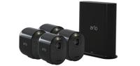 Arlo Ultra 2 draadloze WiFi-beveiligingscamera voor buiten, 4K UHD, 180˚ kleurennachtzicht, sirene, bewegingsdetectie, 2-weg-audio, Smart Hub inbegrepen, incl. proefp. Arlo Secure, 4 cam-kit, zwart - thumbnail