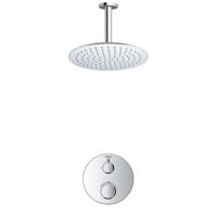 Grohe - Adema Rise Regendoucheset - Inbouw - 1 functie - met Adema Rise hoofddouche 25cm - plafondarm 20cm - Grohe Grohtherm inbouwthermostaat - chroom SW236914 SW105953 SW720552 SW377830 - thumbnail