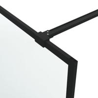 Inloopdouchewand 80x195 cm mat ESG-glas zwart - thumbnail