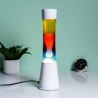 Lavalamp Wit Met Drie Kleuren Vloeistof - thumbnail