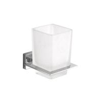 Bekerhouder Sapho Apollo Hangend 8x10.1 cm Chroom / Melkglas - thumbnail