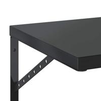 Wandschappen 2 st 100x40 cm roestvrijstaal zwart - thumbnail