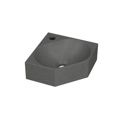 INK Matrix hoekfontein - 27x27x10cm - 1 kraangat - Quartz grijs 3404342