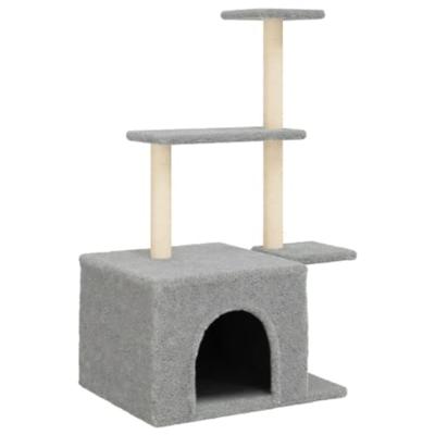 VidaXL Kattenmeubel met sisal krabpalen 110 cm lichtgrijs