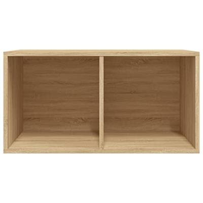 VidaXL Opbergbox voor lp's 71x34x36 cm bewerkt hout sonoma eikenkleur