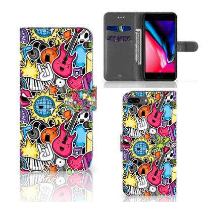 Apple iPhone 7 Plus | 8 Plus | Wallet Case | met Pasjes | Punk Rock