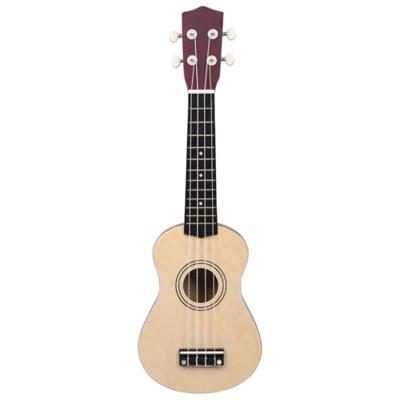 VidaXL Ukuleleset met tas voor kinderen sopraan 21&apos;&apos; lichthoutkleurig