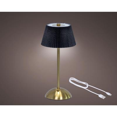 LED Tafellamp oplaadbaar zwart H30,5cm