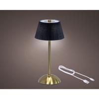 LED Tafellamp oplaadbaar zwart H30,5cm - thumbnail