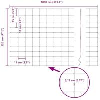 VidaXL Wilde hek warm verzinkt 1000 x 120 x 0,18 cm ijzer - thumbnail