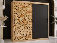 Kledingkast SOSNY 2 schuifdeuren 180 cm artisan eik - thumbnail