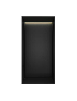 Hotbath &MORE Inbouwnis 30x15x10cm frameless + LED Geborsteld Zwart PVD
