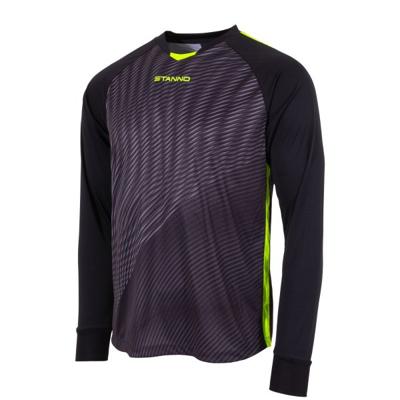 Stanno 415004K Vortex Keeper Shirt Long Sleeve Kids - Black-Neon Yellow - 140