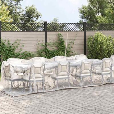 VidaXL Doorzichtig zeildoek met zeilringen 2x10 m polyethyleen VidaXL Doorzichtig zeildoek met zeilringen 2x10 m polyethyleen