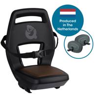 Qibbel achterzitje junior 6+ bagagedrager zwart/bruin - thumbnail