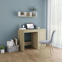 Bureau 100x50x76 cm bewerkt hout sonoma eikenkleurig - thumbnail