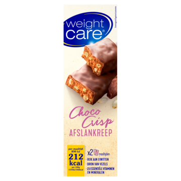 Weight Care Afslankreep Choco Crisp 2 x 58g bij Jumbo