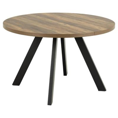 Bendt Uitschuifbare Ronde/Ovale Eettafel 'Lauge' Eikenlook, 120-210 x 75cm