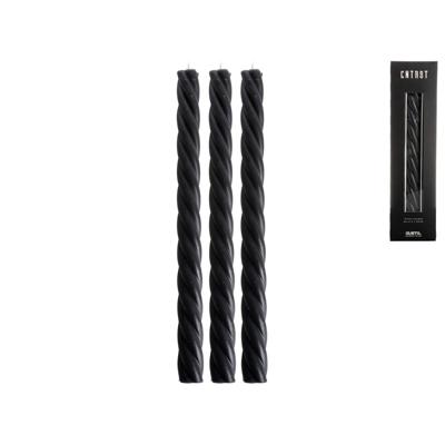Gusta Swirl Dinerkaars 3 Pack Zwart