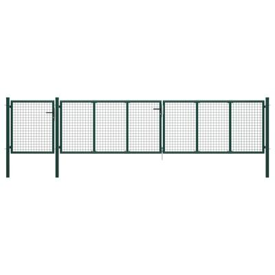 Tuinpoort staal 500x100 cm groen