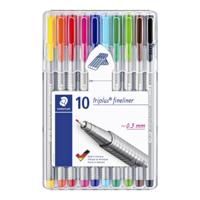 Fineliner Staedtler Triplus 334 assorti 0.3mm 10 stuks - thumbnail