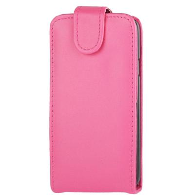 Vertical Flip lederen hoesje met opbergruimte voor pinpassen opberg vakje voor Samsung Galaxy S5 / G900(hard roze)
