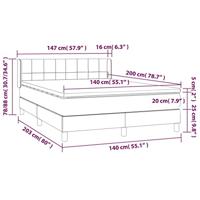 Boxspring met matras stof blauw 140x200 cm - thumbnail