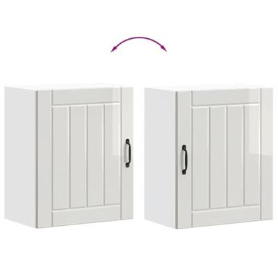 Keukenwandkast Lucca bewerkt hout hoogglans wit