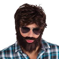 Boland Pruik met baard en snor - thumbnail
