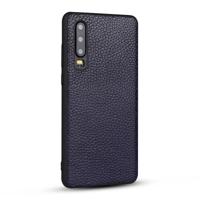 Voor Huawei P30 Litchi PU lederen anti-Falling TPU beschermhoes (Deep Blue) - thumbnail