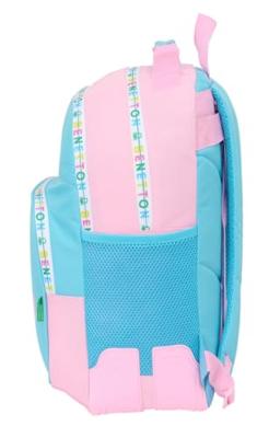 Schoolrugzak Benetton Unique Roze Turkoois 32 x 42 x 15 cm Schoolrugzak Benetton Unique Roze Turkoois 32 x 42 x 15 cm