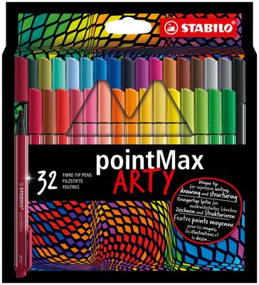 Stabilo pointmax fineliners arty etui, 32st.