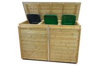 Lutrabox LK140TRIO-R Containerberging | 176x65x125 cm - voor 3 containers!- - Hout- Lutrabox - thumbnail