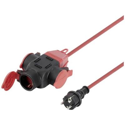 Sygonix SY-5806890 Stroom Verlengkabel 16 A Rood 10.00 m H07RN-F 3G 1,5 mm² Weerbestendig