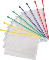 Tarifold opbergtas met rits, ft A4, pak van 8 stuks in geassorteerde kleuren - thumbnail