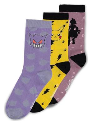 Pokémon Socks 3-Pack Crew 39-42